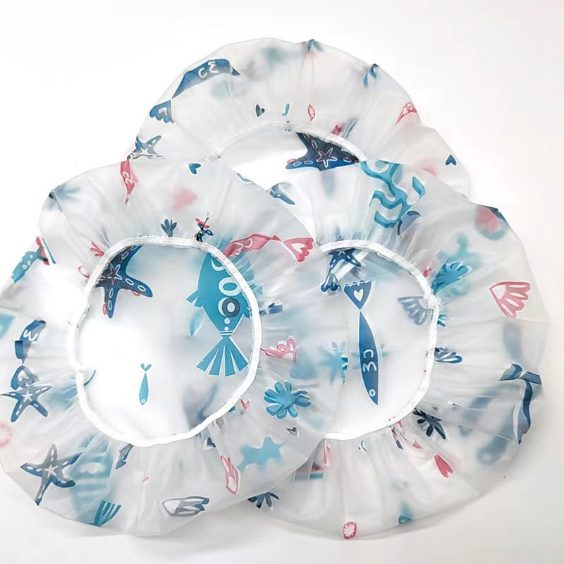 printed shower cap