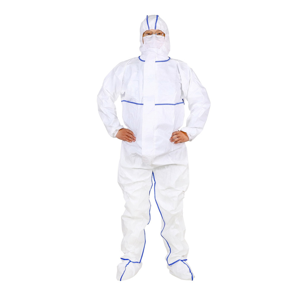 disposable coverall with foot cover