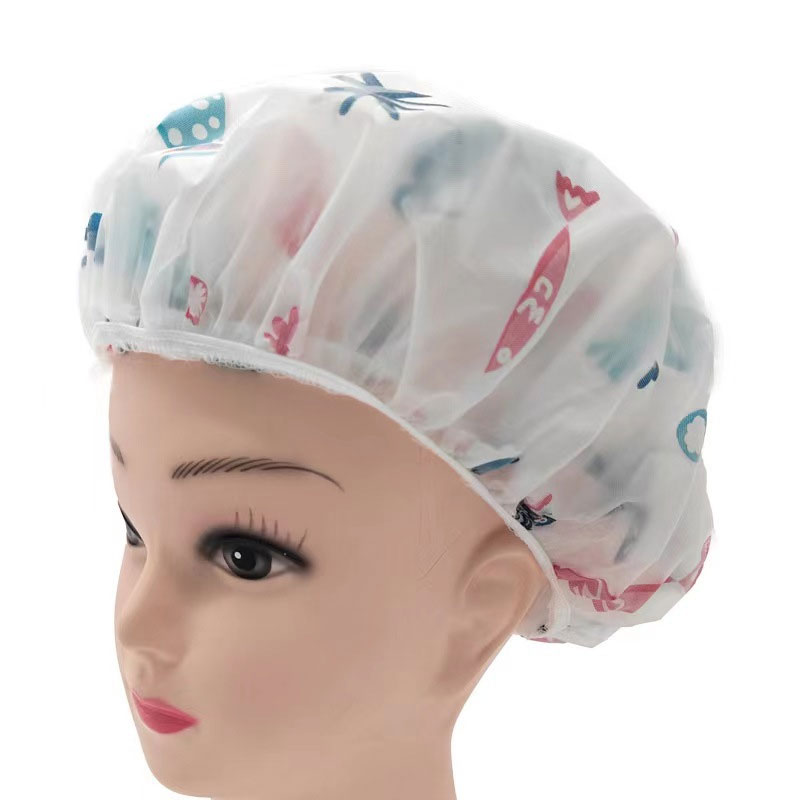 printed shower cap