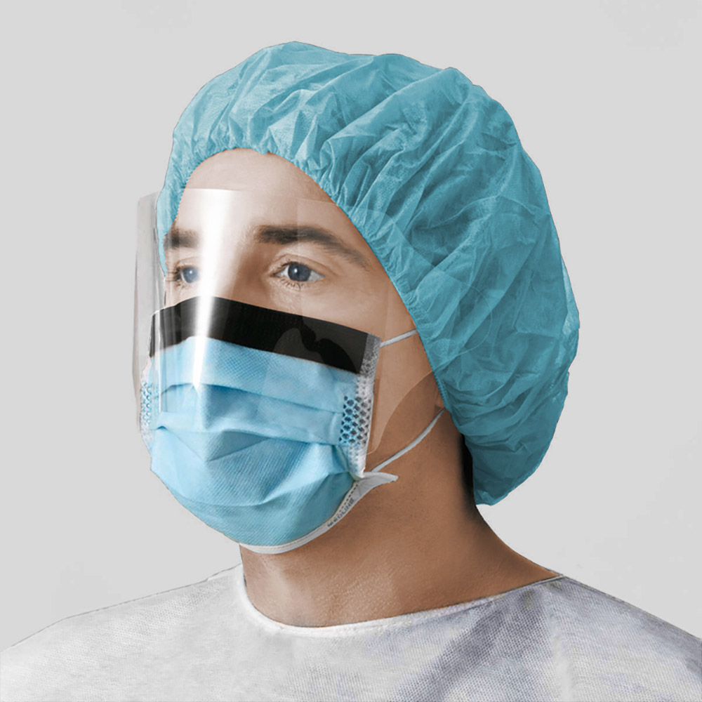 disposable mask with eye shield